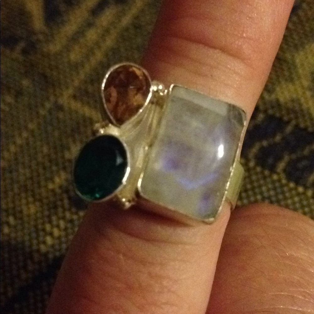 Moonstone Gem Ring - image 4